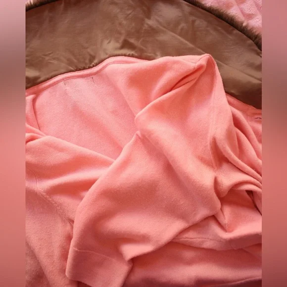 Pink Cardigan with Faux Fur Collar bolero - Picture 5 of 5